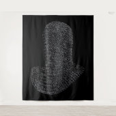 Chainmail Warrior Hood Wandkleed (Voorkant)