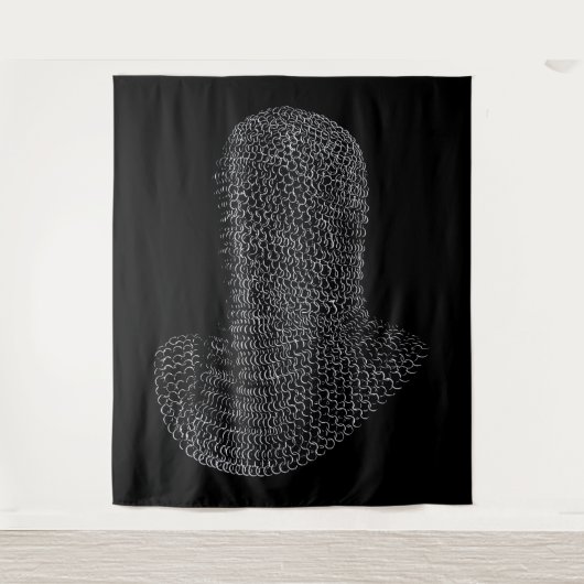 Chainmail Warrior Hood Wandkleed (Voorkant)