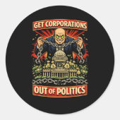 Chains of Influence Ronde Sticker (Voorkant)