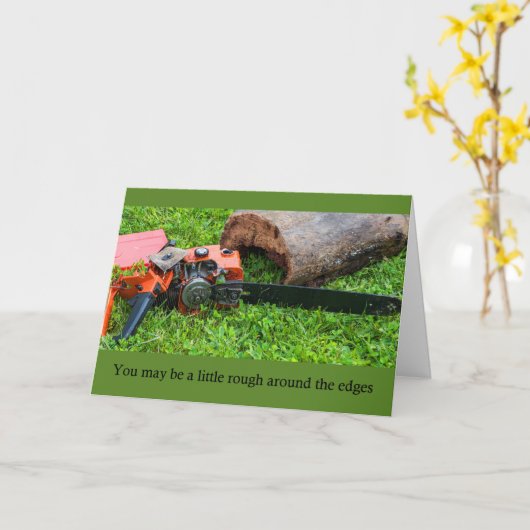 Chainsaw Birthday Kaart (Gele Bloem)