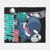 Chainzaag Killer Whale Costume Fun Orca Halloween  Fleece Deken (Voorkant (Horizontaal))