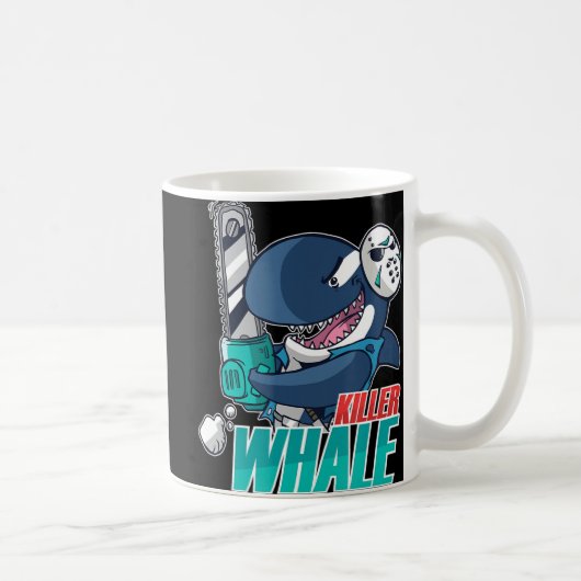 Chainzaag Killer Whale Costume Fun Orca Halloween Koffiemok (Rechts)