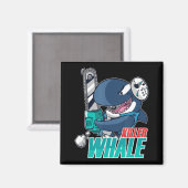 Chainzaag Killer Whale Costume Fun Orca Halloween Magneet (Voorkant / Achterkant)