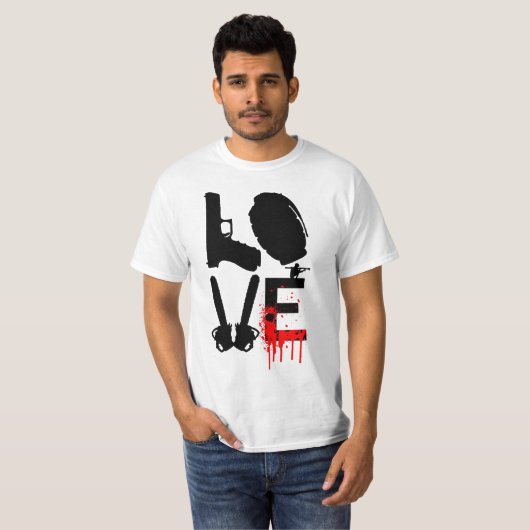 Chainzaag Love T-shirt (Voorkant volledig)