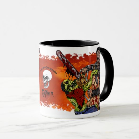 Chainzaag VS Zombie Cup Mok (Voorkant rechts)