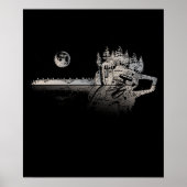 Chainzaag Woodper Gift Mannen Lumberjack Arborist Poster (Voorkant)