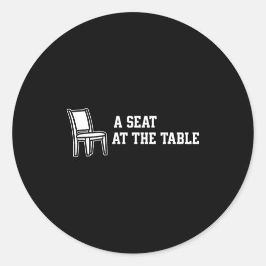 Chair A Seat At The Table Ronde Sticker (Voorkant)