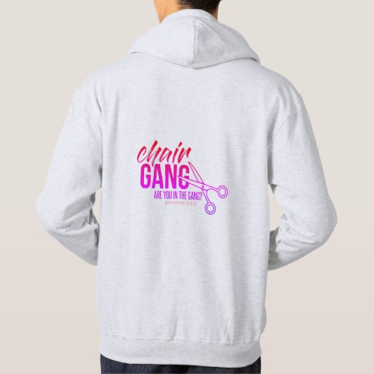 CHAIR GANG gray logo hoodie (Achterkant)