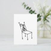 Chair Line Drawing Art  Briefkaart (Staand voorkant)