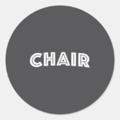 Chair ronde sticker (Voorkant)