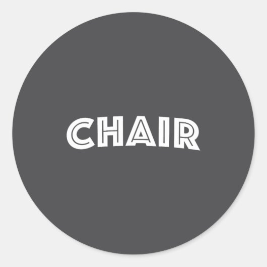 Chair  ronde sticker (Voorkant)