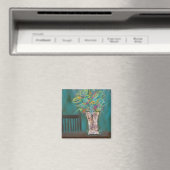 Chair with Expressive Bouquet Original Art Magneet (Insitu (Vaatwasser))