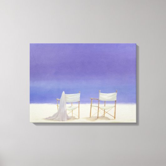 Chairs on the beach 1995 canvas afdruk (Voorkant)