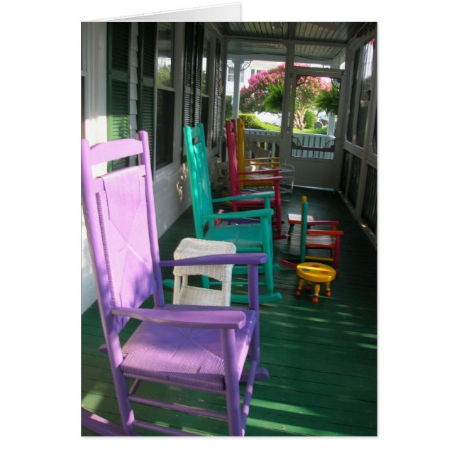 Chairs op de veranda, Virginia Beach, VA (Voorkant)