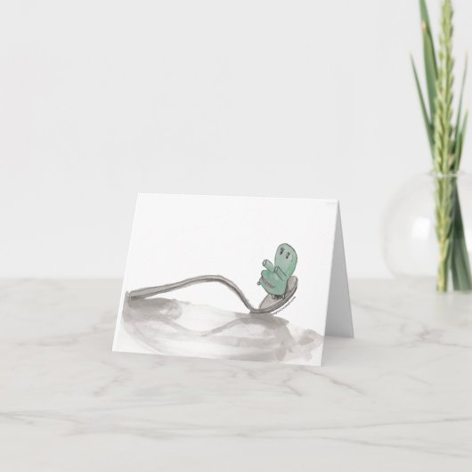 Chairy and Spoon Blank Notecard Notitiekaartje (Voorkant)