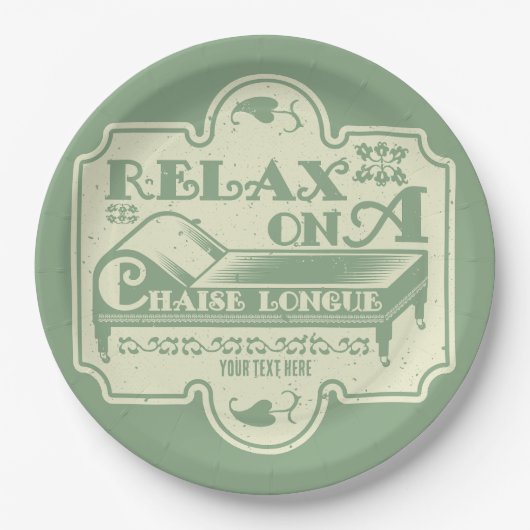 Chaise Longue Papieren Bordje (Voorkant)