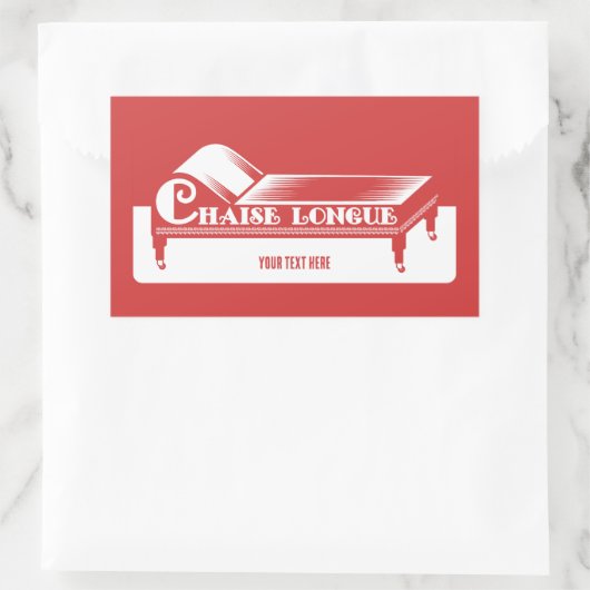 Chaise Longue Rechthoekige Sticker (Tas)