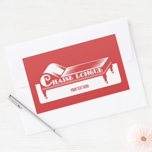 Chaise Longue Rechthoekige Sticker (Envelop)