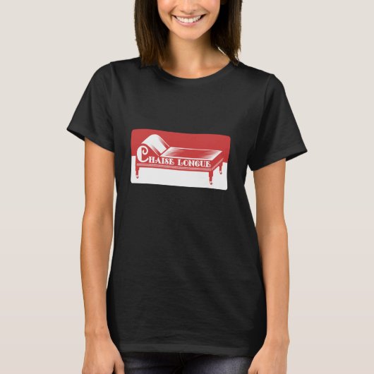 Chaise longue retro Franse bank T-shirt (Voorkant)