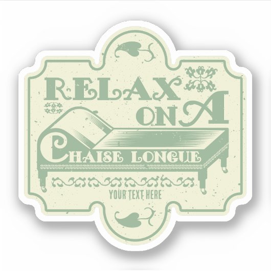 Chaise Longue Sticker (Voorkant)