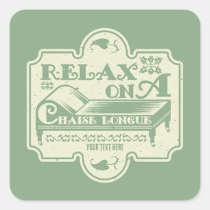 Chaise Longue Vierkante Sticker
