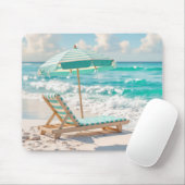 Chaise Lounge op White Ocean Sand Muismat (Met muis)