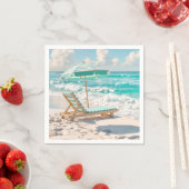 Chaise Lounge op White Ocean Sand Servet (Insitu)