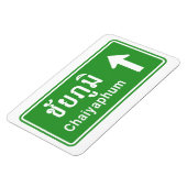 Chaiyaphum voor ⚠ Thai verkeersbord ⚠ Magneet (Linkerzijde)