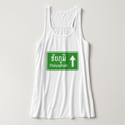 Chaiyaphum voor ⚠ Thai verkeersbord ⚠ Tanktop (Design voorkant)