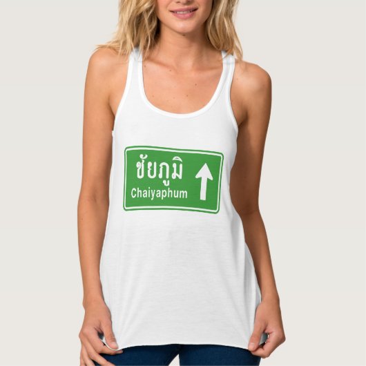 Chaiyaphum voor ⚠ Thai verkeersbord ⚠ Tanktop (Voorkant)
