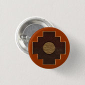 Chakana Cross Ronde Button 3,2 Cm (Voorkant /achterkant)