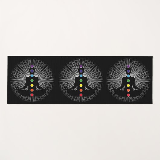 Chakara Kleuren en Yoga Pose Yogamat (Voorkant (horizontaal))