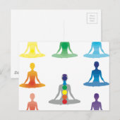 Chakra 7 kleuren aura chi prana yogi yoga lotus briefkaart (Voorkant / Achterkant)