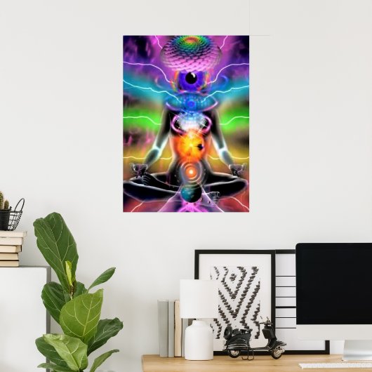 Chakra Activation Meditation Poster (Thuiskantoor)