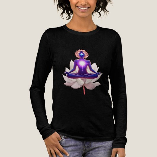 Chakra Awakening – Radiant Soul on Lotus Tri-Blend Shirt (Voorkant)