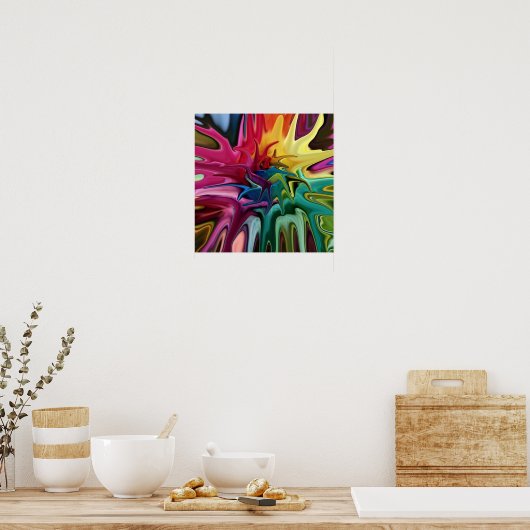 Chakra Balance Bright kleurrijk Abstract Poster (Keuken)