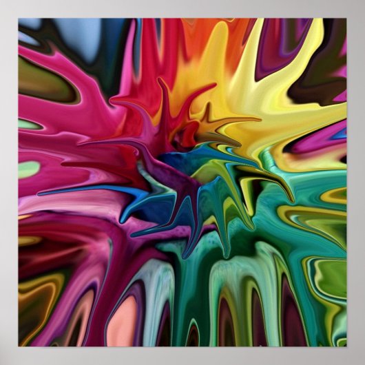 Chakra Balance Bright kleurrijk Abstract Poster (Voorkant)