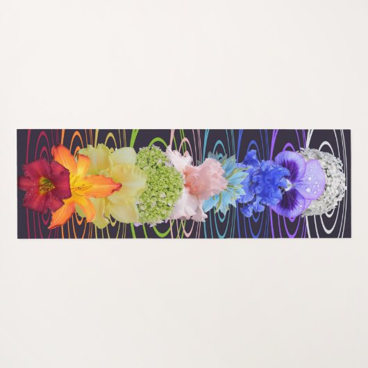 Chakra bloemen yoga mat (Achterkant (horizontaal))