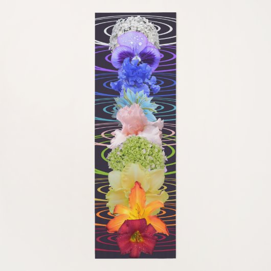 Chakra bloemen yoga mat (Achterkant)