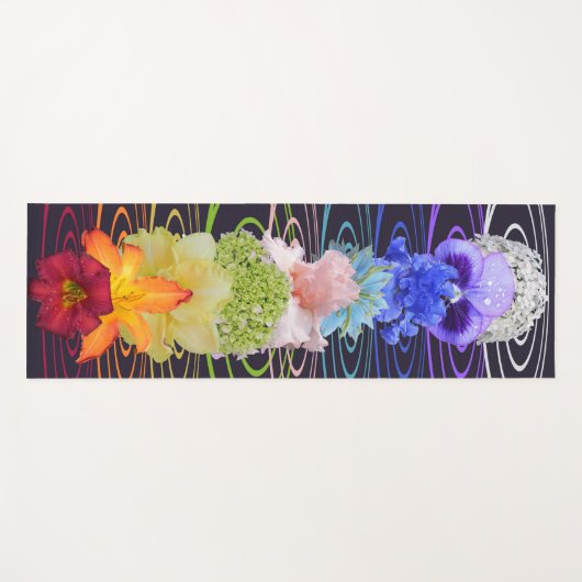 Chakra bloemen yoga mat (Voorkant (horizontaal))