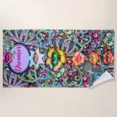 Chakra Bloemendromer Kleurig Ongebruikelijk Mystie Strandlaken (Voorkant)