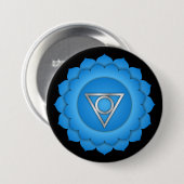 Chakra Blue Throat Zen Yoga Spirituele Meditation Ronde Button 7,6 Cm (Voorkant /achterkant)