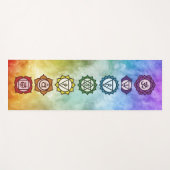 Chakra bold rainbow kleurendoorloop mantra yoga ma yogamat (Voorkant (horizontaal))