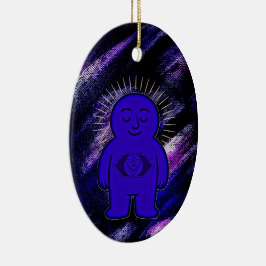 Chakra Buddies: Derde Oog Chakra Keramisch Ornament (Rechts)