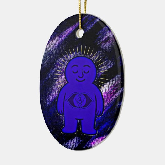 Chakra Buddies: Derde Oog Chakra Keramisch Ornament (Links)