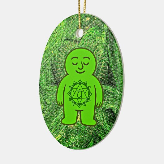 Chakra Buddies: Hartchakra Keramisch Ornament (Links)