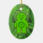 Chakra Buddies: Hartchakra Keramisch Ornament (Voorkant)