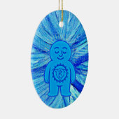 Chakra Buddies: Keelchakra Keramisch Ornament (Rechts)