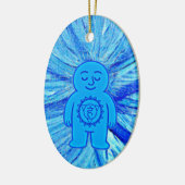 Chakra Buddies: Keelchakra Keramisch Ornament (Links)