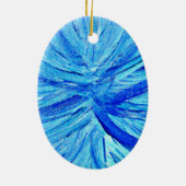 Chakra Buddies: Keelchakra Keramisch Ornament (Achterkant)
